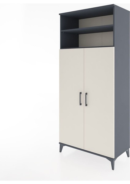 Hyperion Dolap 5 Raflı 2 Kapaklı 88X44X195 Antrasit-Aytaşı modelleri