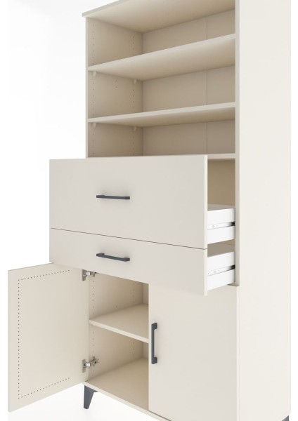 Hyperion Dolap 4 Raflı 2 Çekmeceli 2 Kapaklı 88X44X195 Aytaşı-Aytaşı indirimleri