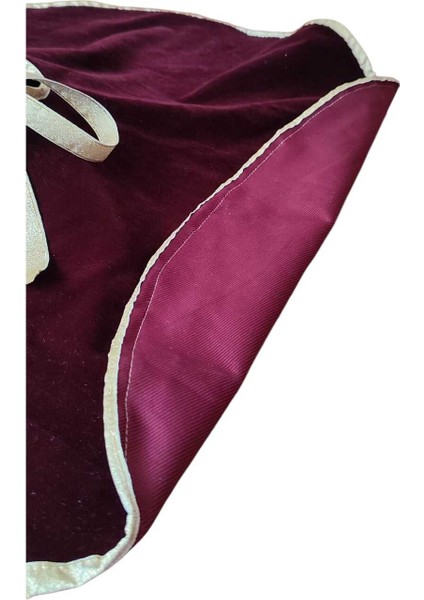 Yılbaşı Çam Ağacı Altı Örtüsü, Çam Ağacı Ayak Halısı Örtüsü, Bordo Kadife 70 cm modelleri