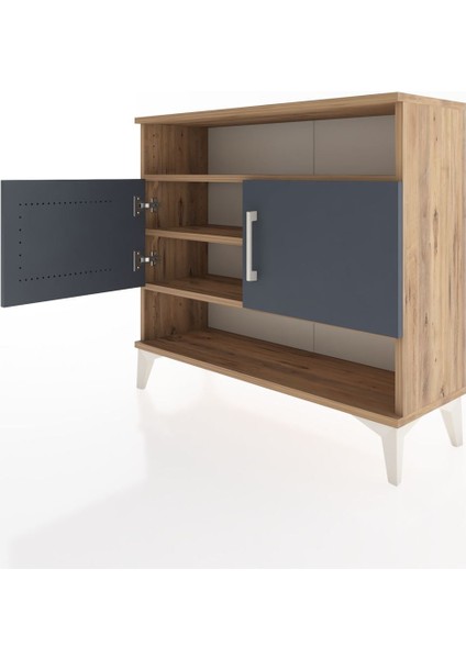 Arges Şifonyer 3 Raflı 2 Kapaklı 88X30X80 Çam-Antrasit fırsatları