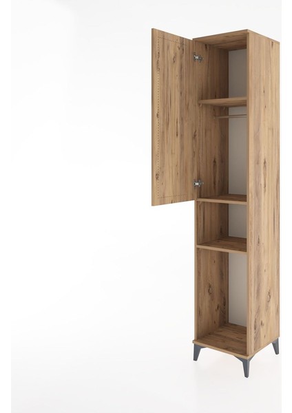 Hyperion Dolap 3 Raflı Tek Kapaklı Tek Askılı 44X44X221 Çam-Çam fırsatları