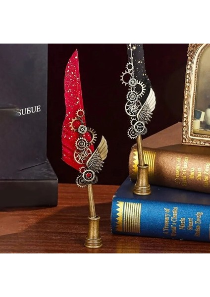 Tüylü Mürekkepli Divit Kalem Seti modelleri