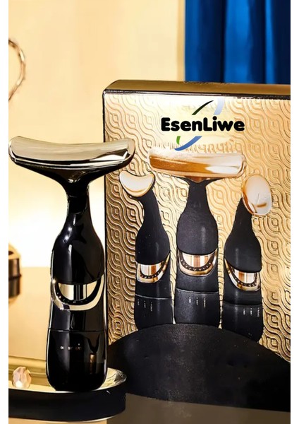 Tam Yüz Gıdı Boyun Alın Yanak Burun Masaj ve Serum Krem Yedirme Cihazı 3 Başlıklı