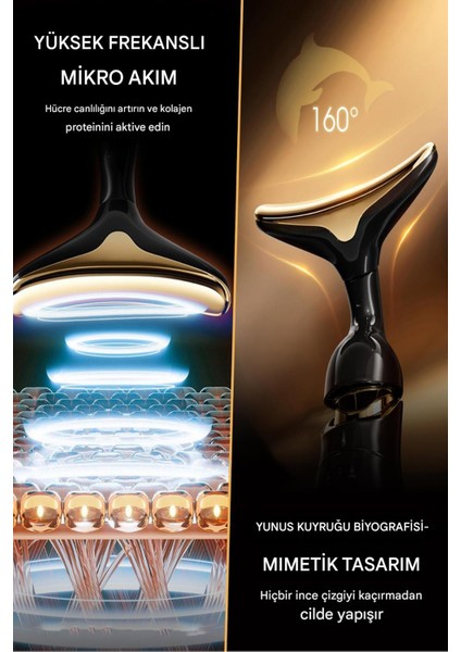 Tam Yüz Gıdı Boyun Alın Yanak Burun Masaj ve Serum Krem Yedirme Cihazı 3 Başlıklı modelleri