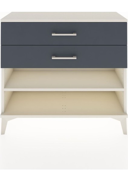 Arges Şifonyer Tek Raflı 2 Çekmeceli 88X30X80 Aytaşı-Antrasit