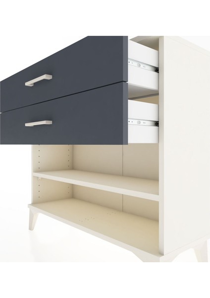 Arges Şifonyer Tek Raflı 2 Çekmeceli 88X30X80 Aytaşı-Antrasit indirimleri