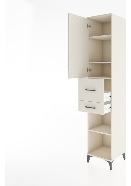 Hyperion Dolap 4 Raflı 2 Çekmeceli Tek Kapaklı 44X44X221 Aytaşı-Aytaşı fırsatları