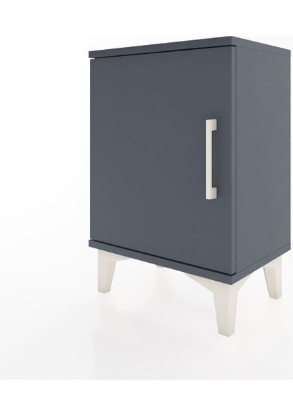 Arges Komodin 2 Raflı Tek Kapaklı 44X30X64 Antrasit-Antrasit modelleri