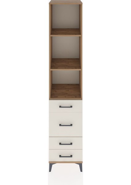 Hyperion Dolap 3 Raflı 4 Çekmeceli 44X44X221 Çam-Aytaşı