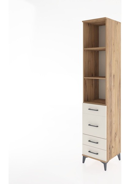 Hyperion Dolap 3 Raflı 4 Çekmeceli 44X44X221 Çam-Aytaşı modelleri