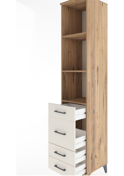 Hyperion Dolap 3 Raflı 4 Çekmeceli 44X44X221 Çam-Aytaşı indirimleri