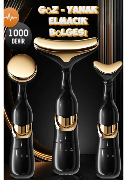 Pro 3 Başlıklı Yüz ve Boyun Kırışıklık Karşıtı ve Giderici Ems Güzellik Cihazı