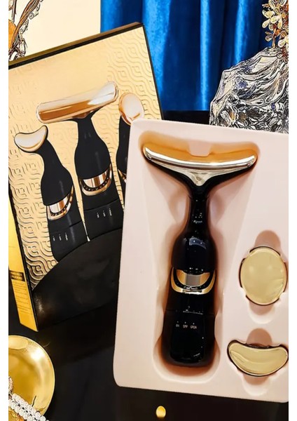 Pro 3 Başlıklı Yüz ve Boyun Kırışıklık Karşıtı ve Giderici Ems Güzellik Cihazı