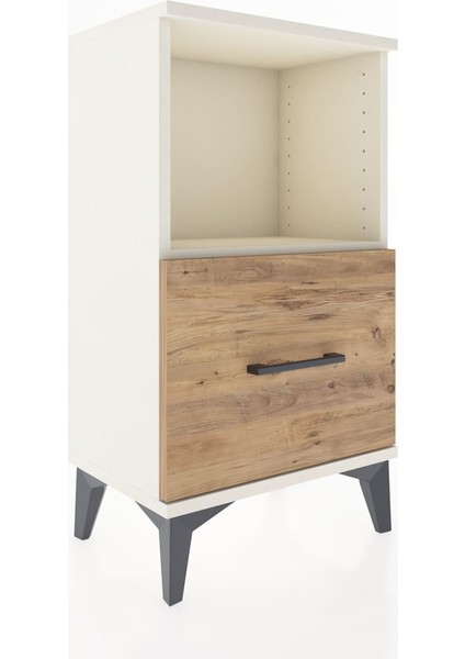 Arges Komodin Tek Raflı Tek Çekmeceli 44X30X80 Aytaşı-Çam modelleri