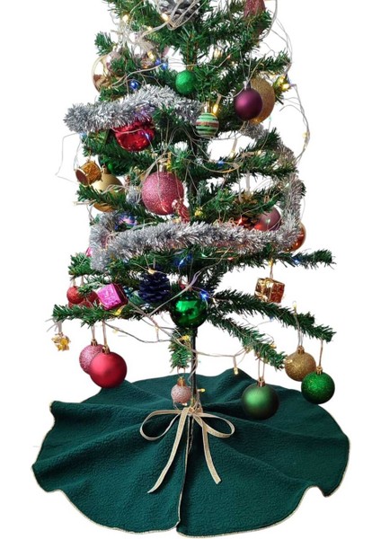 ,yılbaşı Çam Ağacı Altı Örtüsü, Çam Ağacı Ayak Halısı Örtüsü,yeşil Renk, Peluş 70 cm fiyatları