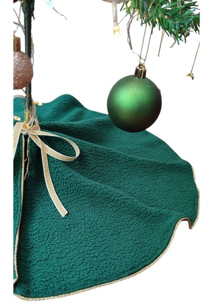 ,yılbaşı Çam Ağacı Altı Örtüsü, Çam Ağacı Ayak Halısı Örtüsü,yeşil Renk, Peluş 70 cm