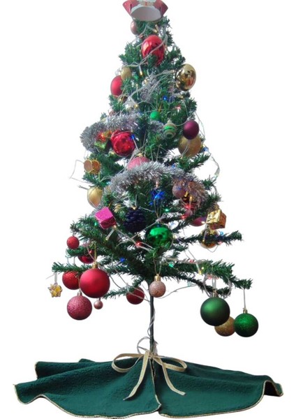 ,yılbaşı Çam Ağacı Altı Örtüsü, Çam Ağacı Ayak Halısı Örtüsü,yeşil Renk, Peluş 70 cm