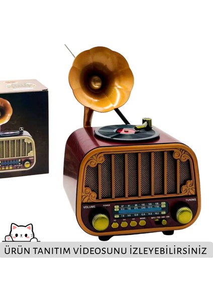 Nostaljik Ahşap Görünümlü Radyo | Bluetooth Hoparlör | Usb-Sd Kart Mp3 Çalar | 3 Band Fm/am/sw Şarjlı Müzik Kutusu fiyatları