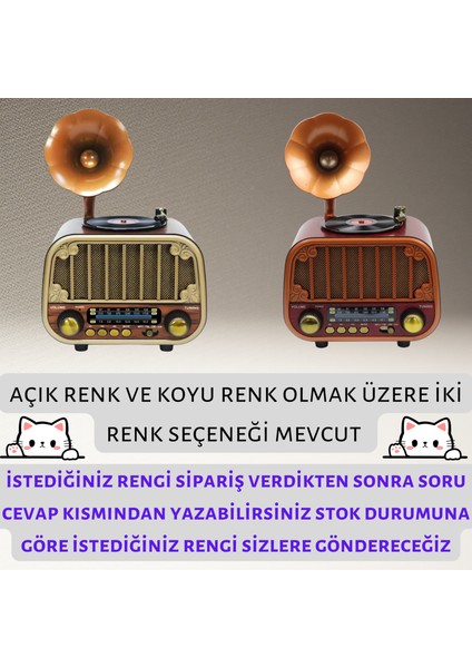 Nostaljik Ahşap Görünümlü Radyo | Bluetooth Hoparlör | Usb-Sd Kart Mp3 Çalar | 3 Band Fm/am/sw Şarjlı Müzik Kutusu fırsatları