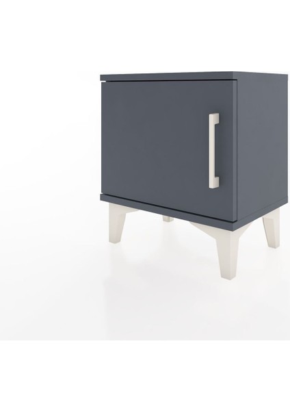 Arges Komodin Tek Raflı Tek Kapaklı 44X30X48 Antrasit-Antrasit modelleri