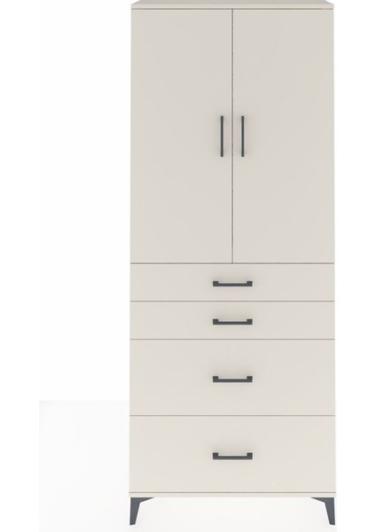 Arges Dolap 2 Raflı 4 Çekmeceli 2 Kapaklı 88X30X221 Aytaşı-Aytaşı