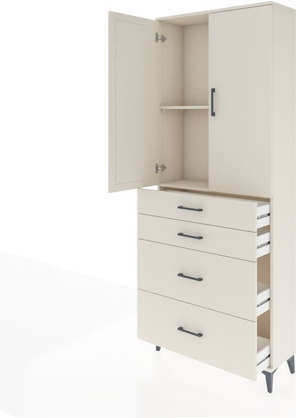 Arges Dolap 2 Raflı 4 Çekmeceli 2 Kapaklı 88X30X221 Aytaşı-Aytaşı fırsatları