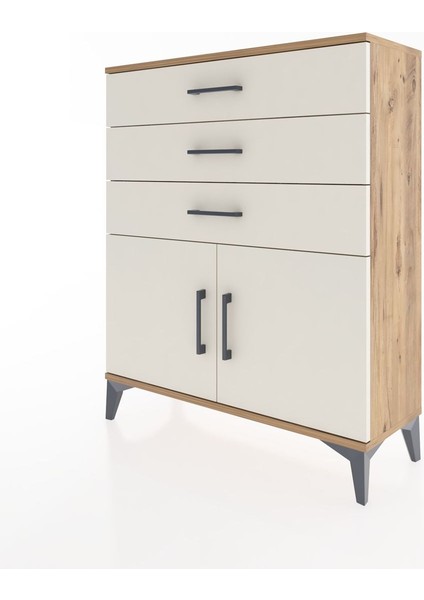 Arges Şifonyer Tek Raflı 3 Çekmeceli 2 Kapaklı 88X30X106 Çam-Aytaşı modelleri