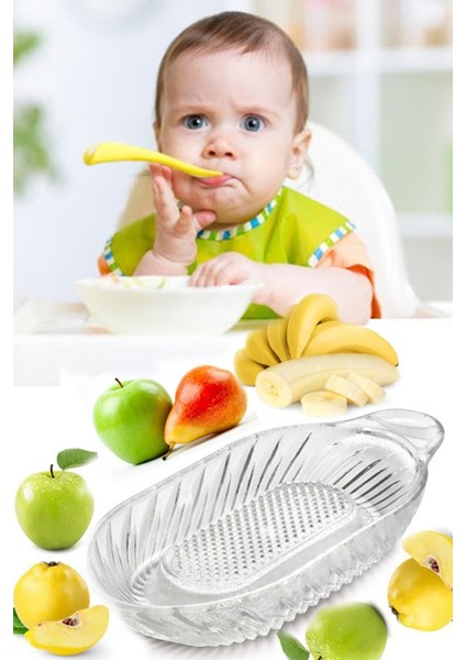 Cam Elma ve Sebze Rendesi Bebekler Için Yemek Hazırlama