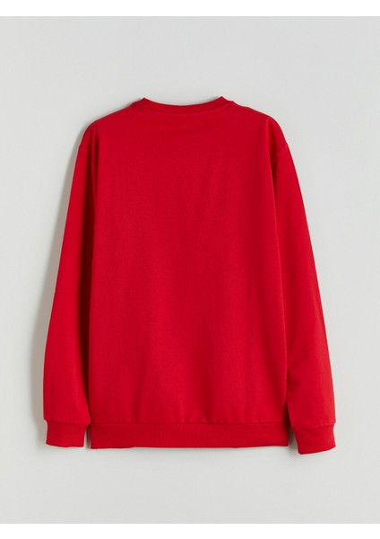 Yeni Sezon Bisiklet Yaka Atatürk Imza Baskılı Erkek Çocuk Sweatshirt modelleri