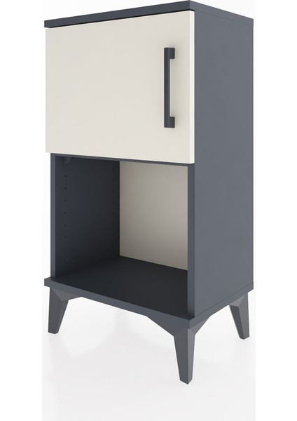 Arges Komodin 2 Raflı Tek Kapaklı 44X30X80 Antrasit-Aytaşı indirimleri