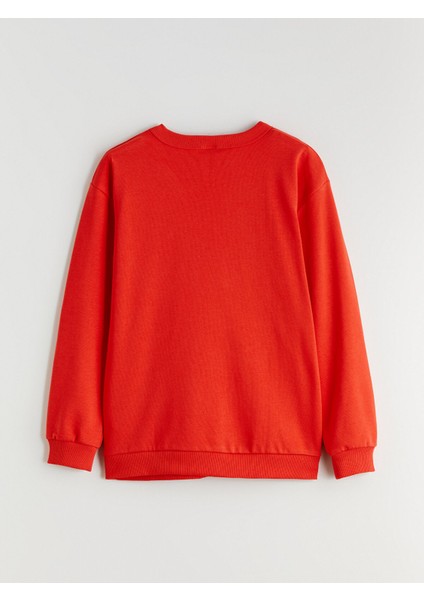 Yeni Sezon Bisiklet Yaka London Baskılı Erkek Çocuk Sweatshirt modelleri