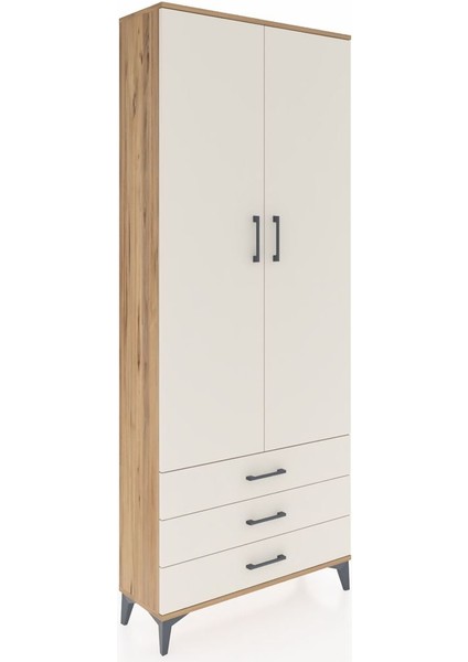 Arges Dolap 4 Raflı 3 Çekmeceli 2 Kapaklı 88X30X221 Çam-Aytaşı fiyatları