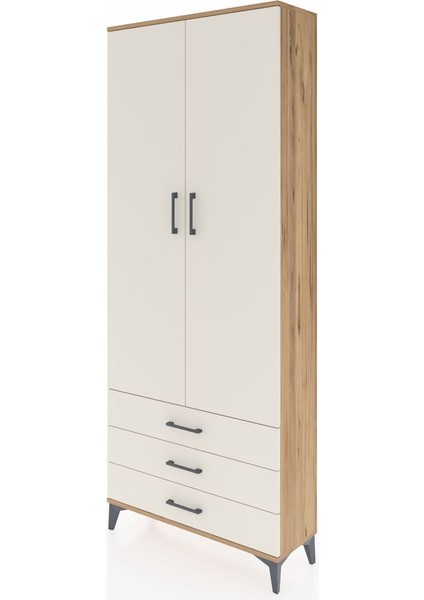 Arges Dolap 4 Raflı 3 Çekmeceli 2 Kapaklı 88X30X221 Çam-Aytaşı modelleri