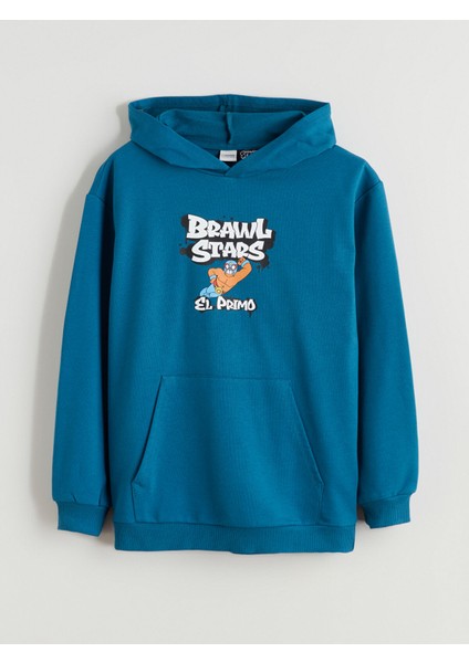 Yeni Sezon Kapüşonlu Brawl Stars Baskılı Erkek Çocuk Sweatshirt