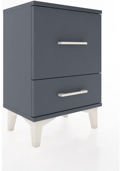 Arges Komodin 2 Çekmeceli 44X30X64 Antrasit-Antrasit fiyatları