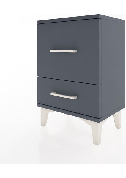 Arges Komodin 2 Çekmeceli 44X30X64 Antrasit-Antrasit modelleri