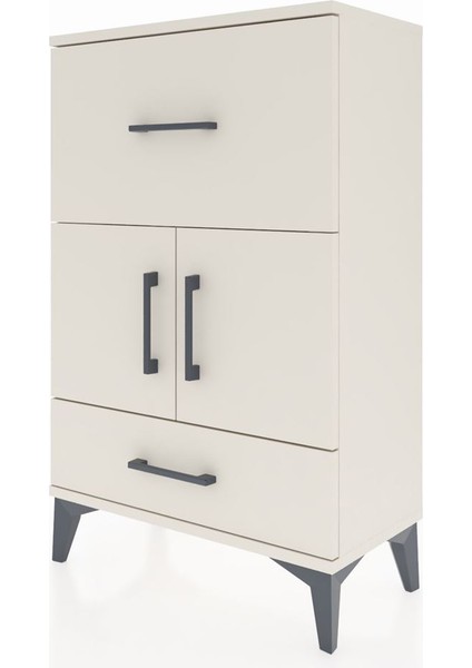 Arges Komodin Tek Raflı 2 Çekmeceli 2 Kapaklı 60X30X96 Aytaşı-Aytaşı modelleri