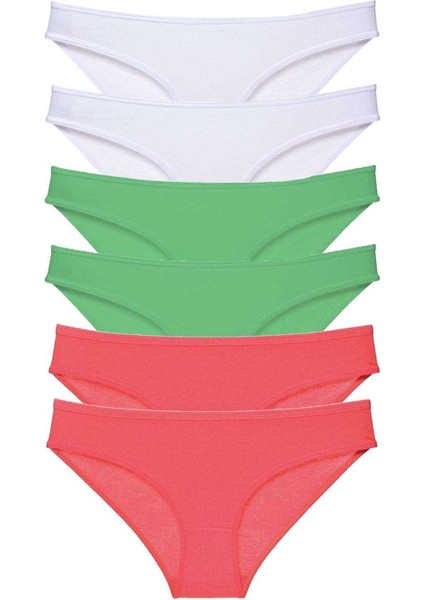 6 Adet Süper Eko Set Likralı Kadın Slip Külot 552