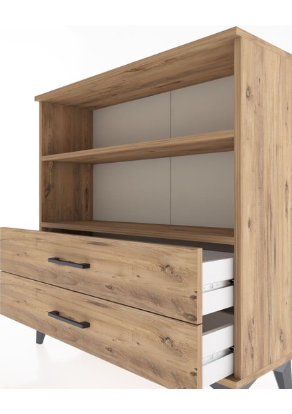 Arges Şifonyer 2 Raflı 2 Çekmeceli 88X30X96 Çam-Çam indirimleri
