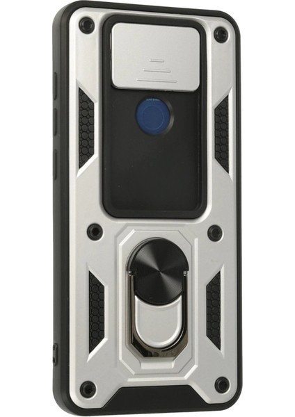 Xiaomi Redmi Note 9 Kılıf Pars Lens Yüzüklü Silikon - Gümüş - MKR028999-6617 modelleri