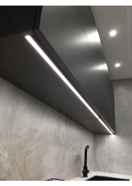 100CM Beyaz LED Lineer Aydınlatma, Anahtarlı, Mutfak ve Tezgah Altı Için Ideal