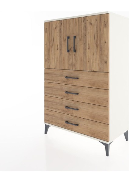 Hyperion Dolap 2 Raflı 4 Çekmeceli 2 Kapaklı 88X44X134 Aytaşı-Çam modelleri