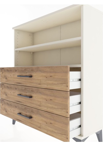 Arges Şifonyer 2 Raflı 3 Çekmeceli 88X30X106 Aytaşı-Çam indirimleri