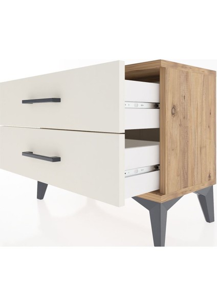 Arges Komodin 2 Çekmeceli 60X30X48 Çam-Aytaşı indirimleri