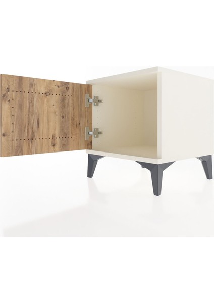 Hyperion Komodin Tek Kapaklı 44X44X48 Aytaşı-Çam indirimleri