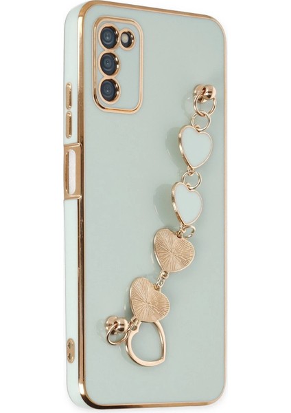 Samsung Galaxy A03S Kılıf Esila Silikon - Su Yeşili - MKR022139-6490