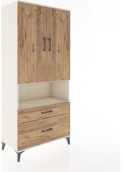 Hyperion Dolap 4 Raflı 2 Çekmeceli 2 Kapaklı 88X44X195 Aytaşı-Çam fiyatları