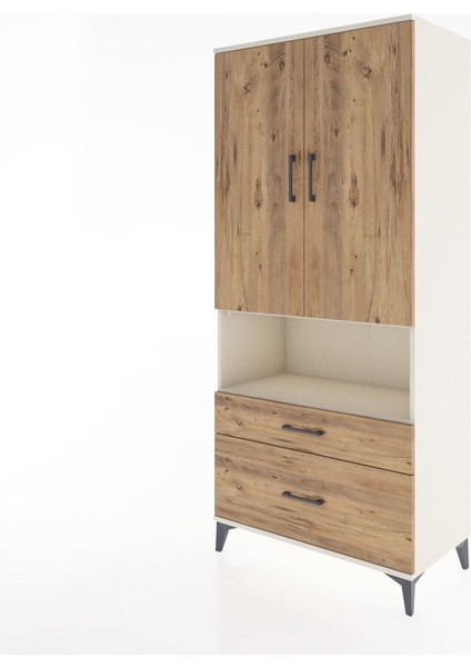 Hyperion Dolap 4 Raflı 2 Çekmeceli 2 Kapaklı 88X44X195 Aytaşı-Çam modelleri