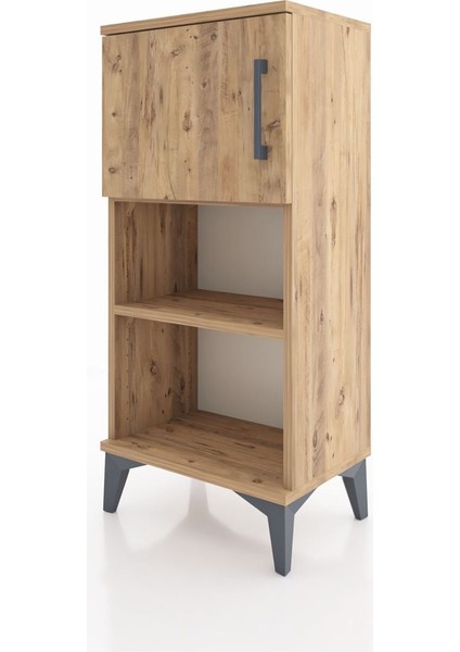 Arges Komodin 2 Raflı Tek Kapaklı 44X30X96 Çam-Çam modelleri