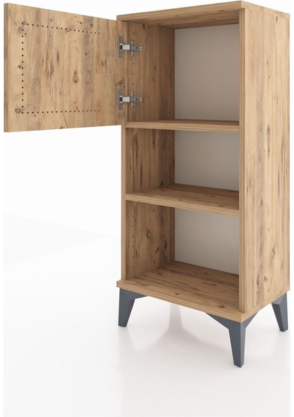 Arges Komodin 2 Raflı Tek Kapaklı 44X30X96 Çam-Çam fırsatları